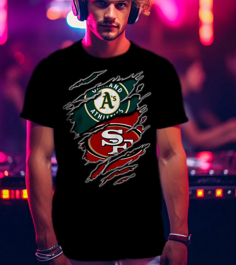 Oakland Athletics San Francisco 49ers Split T-Shirt