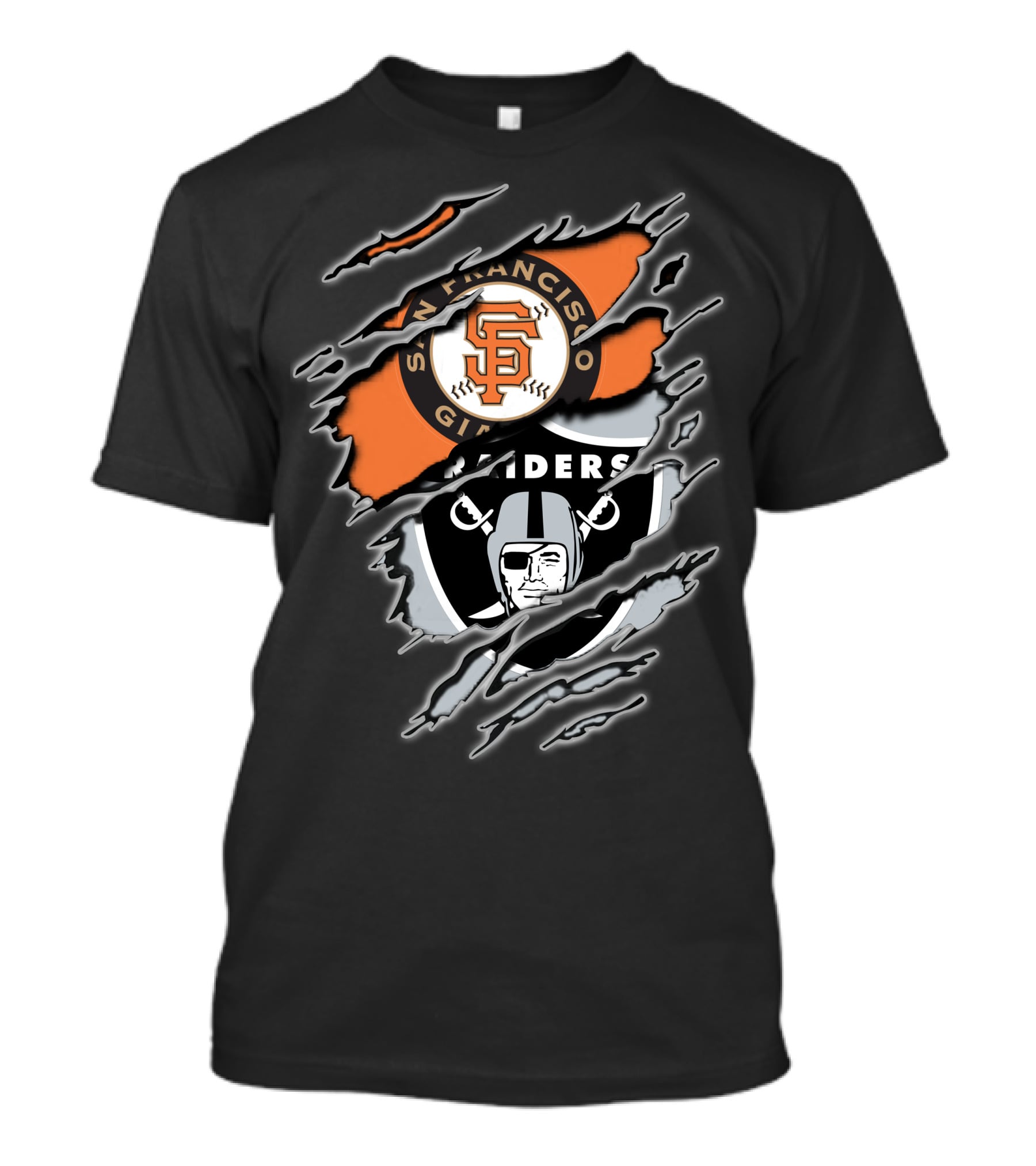 San Francisco Giants Raiders Ripped T-Shirt
