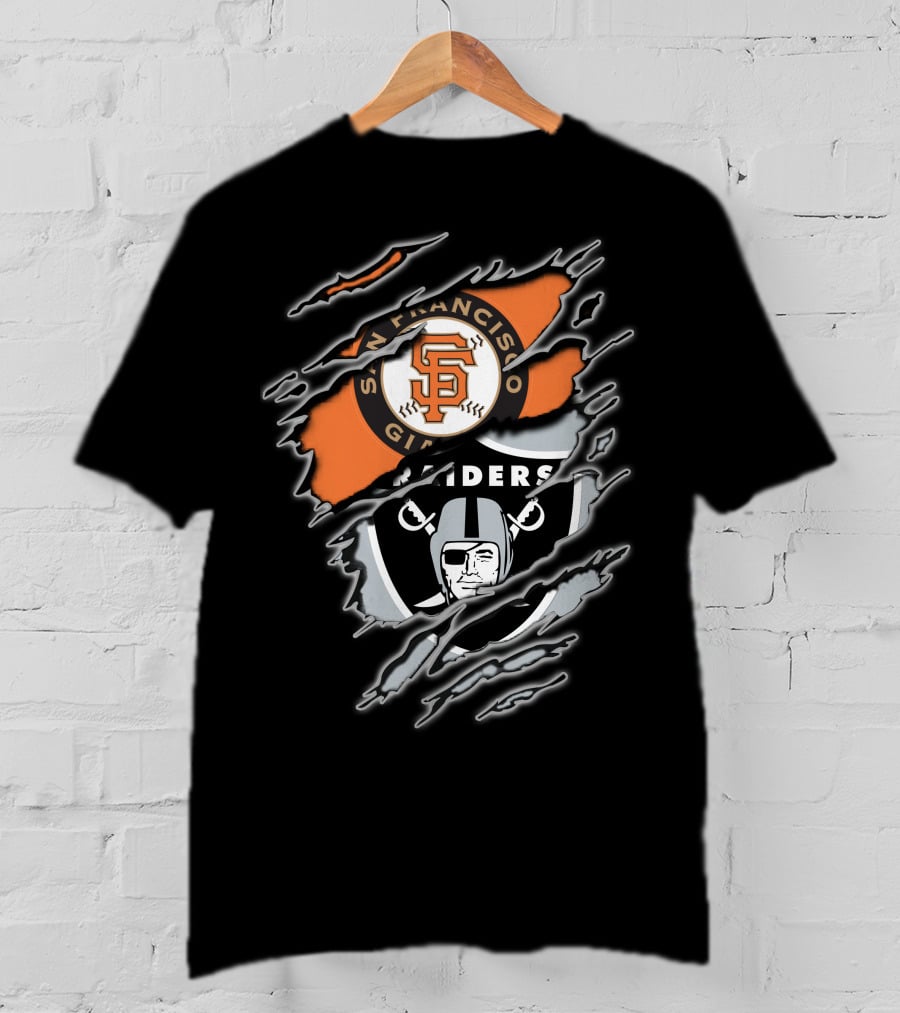 San Francisco Giants Raiders Ripped T-Shirt