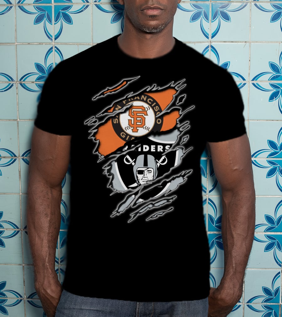 San Francisco Giants Raiders Ripped T-Shirt