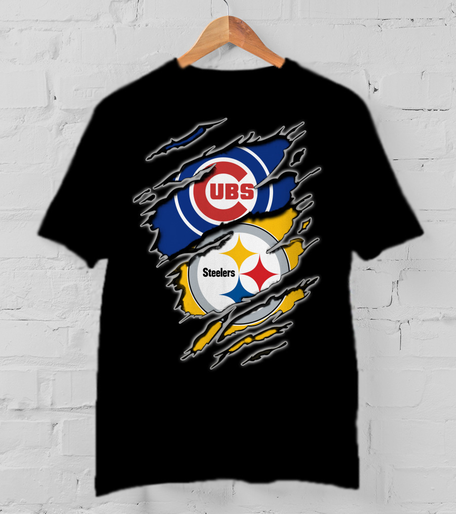 Steelers Cubs Logo Mashup T-Shirt