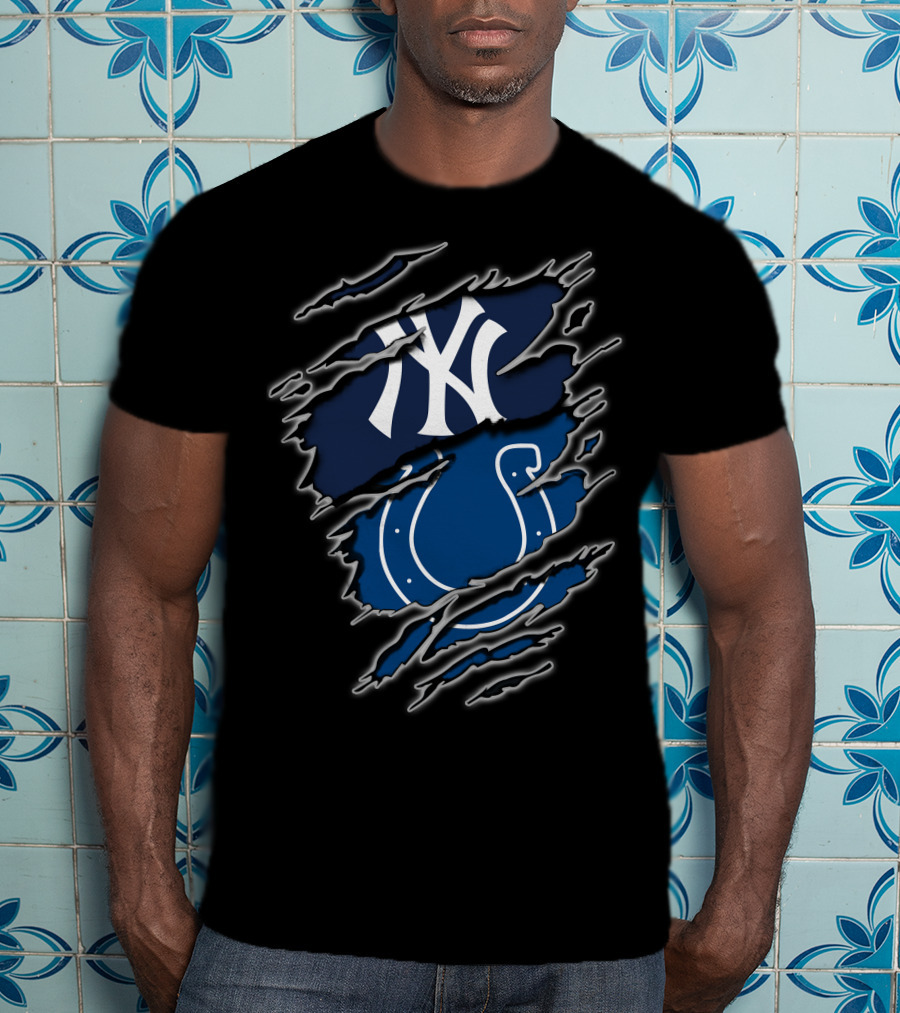Yankees Colts Torn T-Shirt