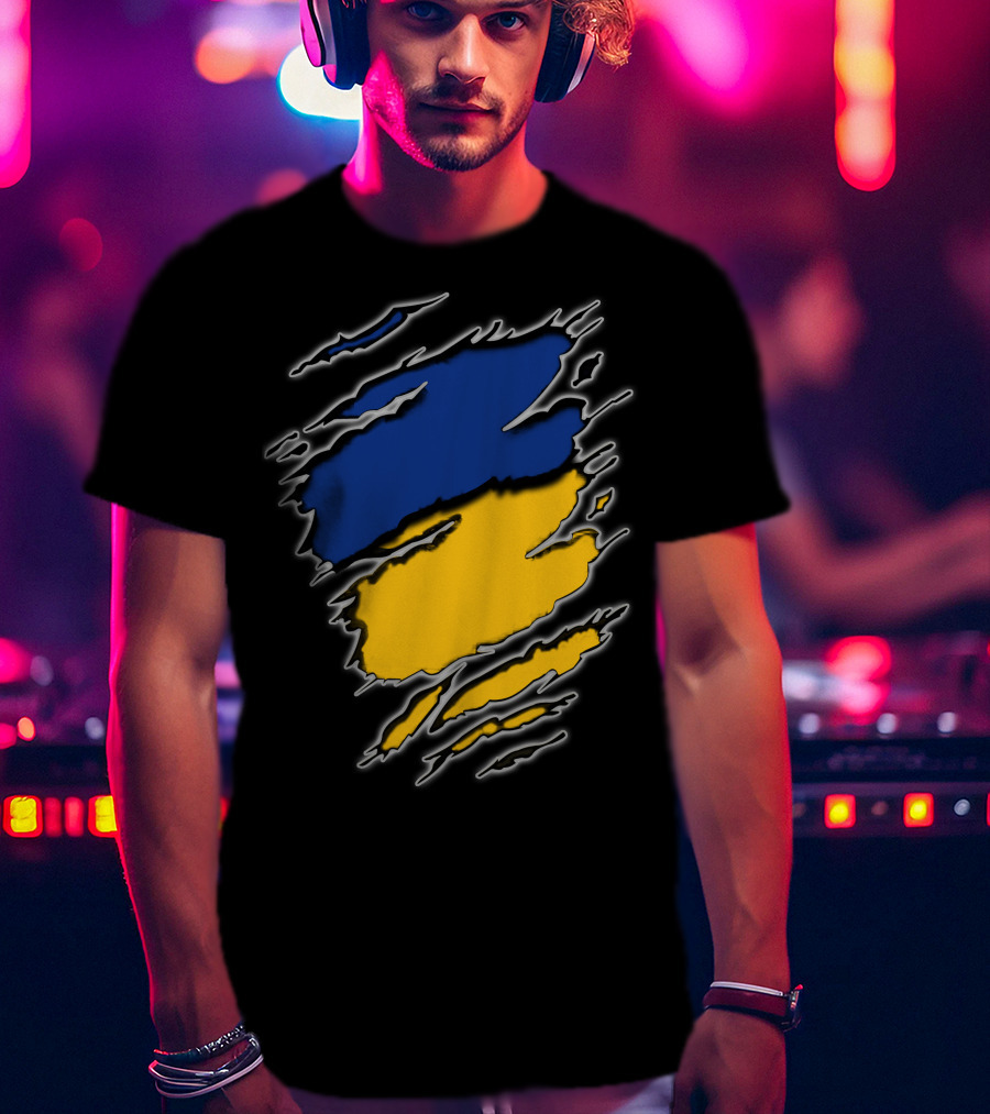 Steelers Cubs15 Blue And Yellow Slashed T-Shirt
