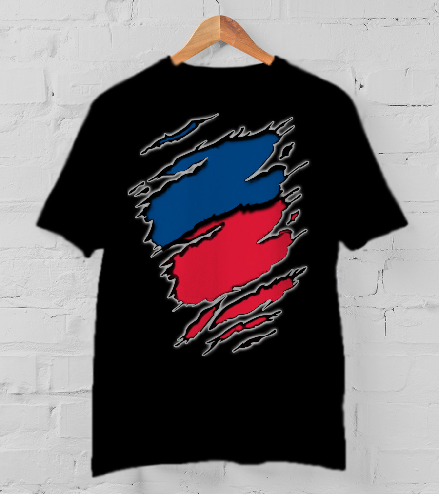 Chief Roya Blue Red Tear Marks T-Shirt