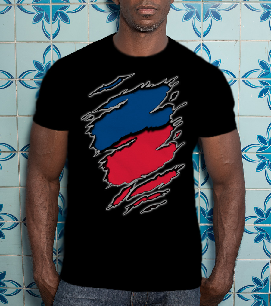 Chief Roya Blue Red Tear Marks T-Shirt