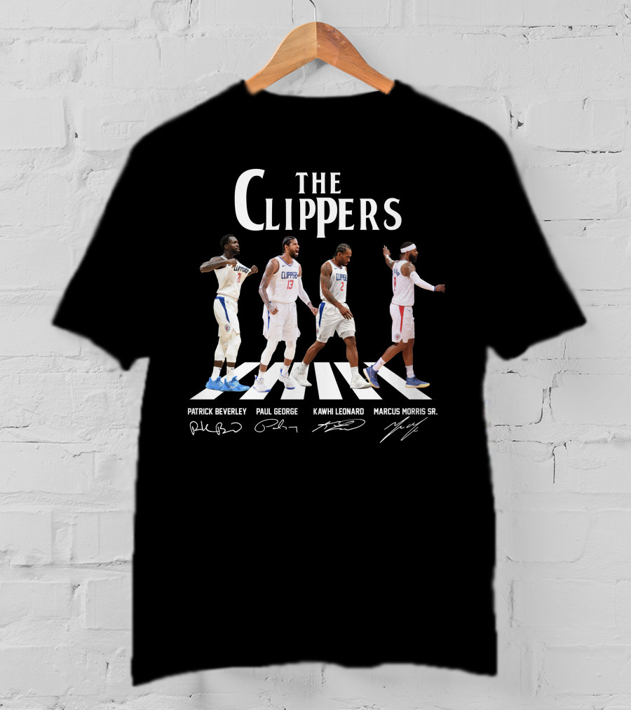 The Clippers Patrick Beverley Paul George Kawhi Leonard Marcus Morris Sr Abbey Road T-Shirt