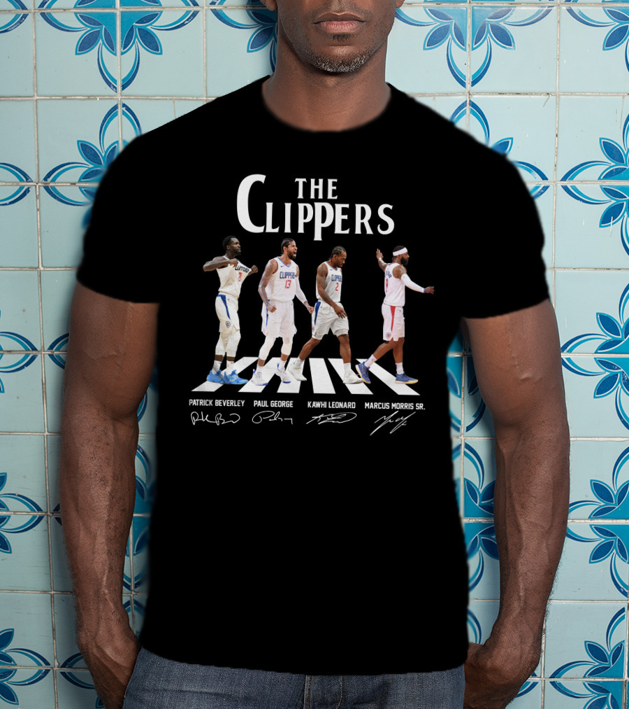 The Clippers Patrick Beverley Paul George Kawhi Leonard Marcus Morris Sr Abbey Road T-Shirt