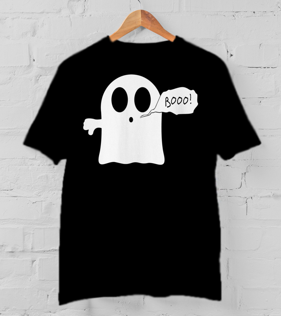 Booo Ghost With Surprised Expression And Speech Bubble T-Shirt