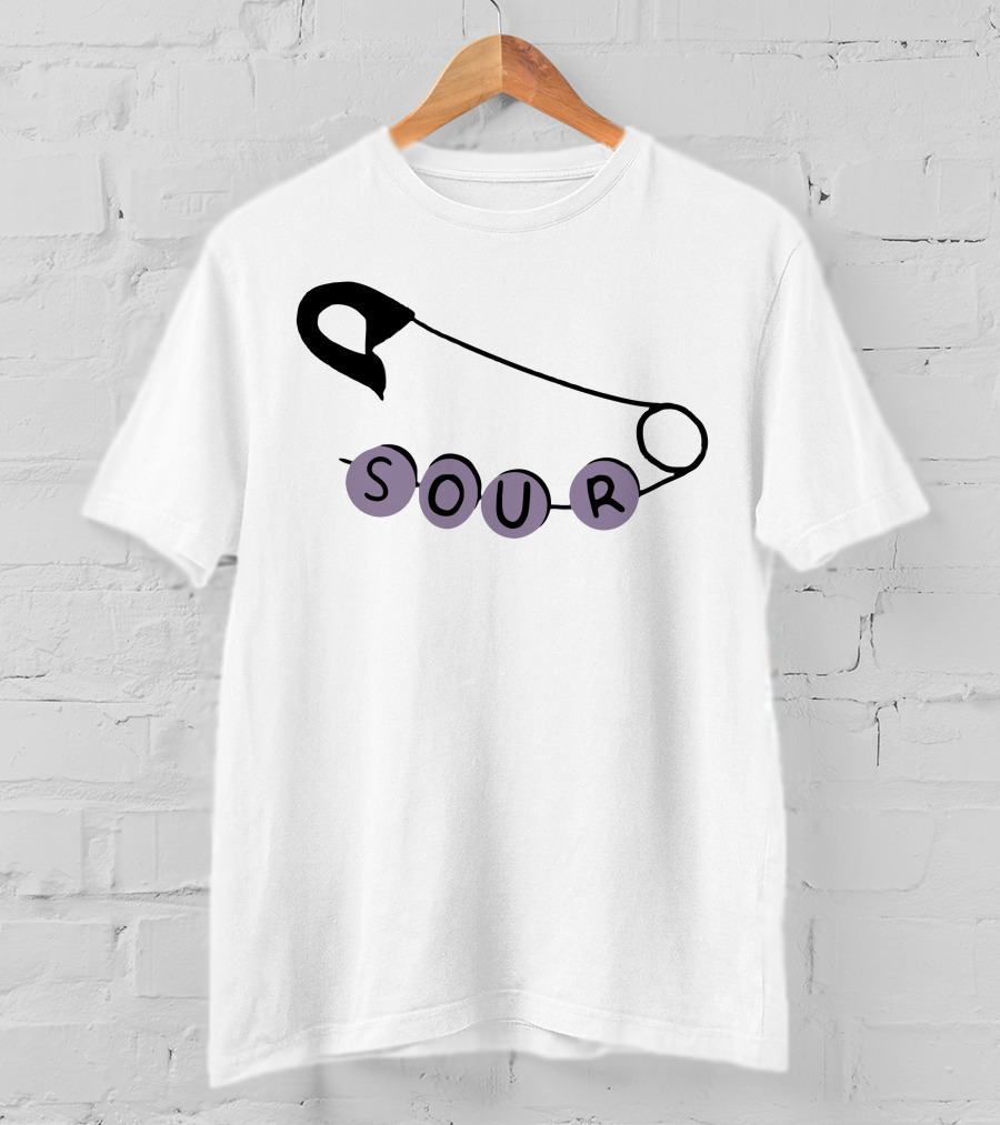 SOUR Safety Pin Pastel Beads T-Shirt