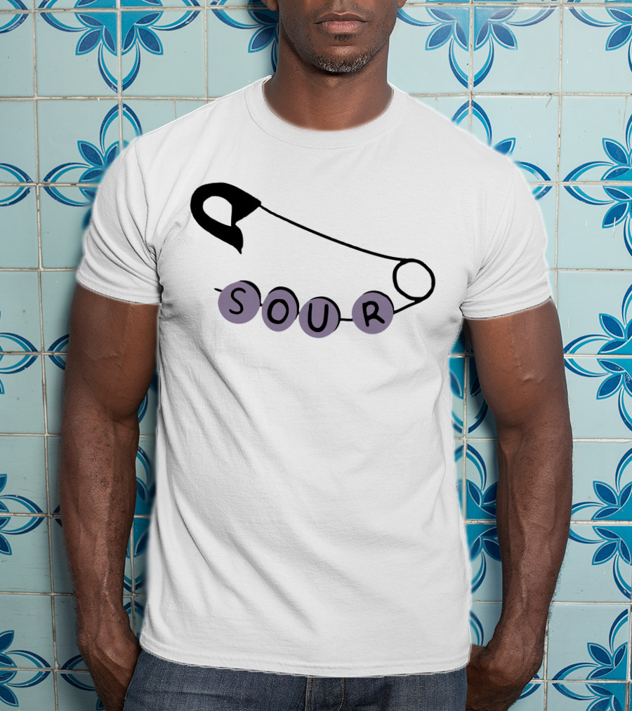 SOUR Safety Pin Pastel Beads T-Shirt