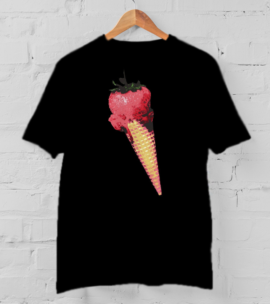 Strawberry Ice Cream Cone Fusion T-Shirt