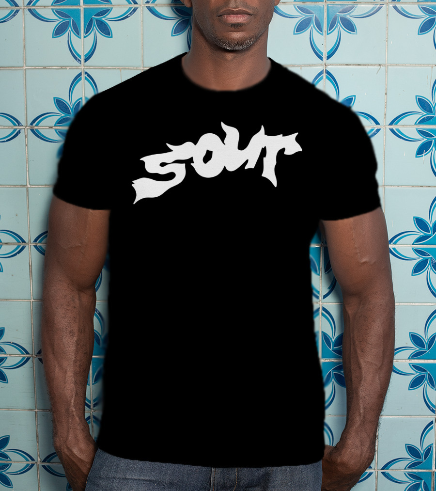 SOUR WHITE Dripping Text T-Shirt