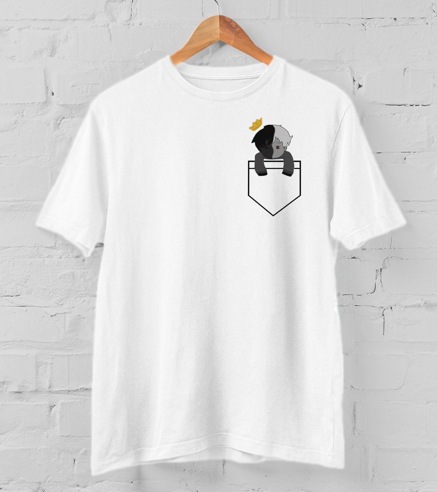 Ranboo Pocket Boi Crowned Character Above Pocket T-Shirt
