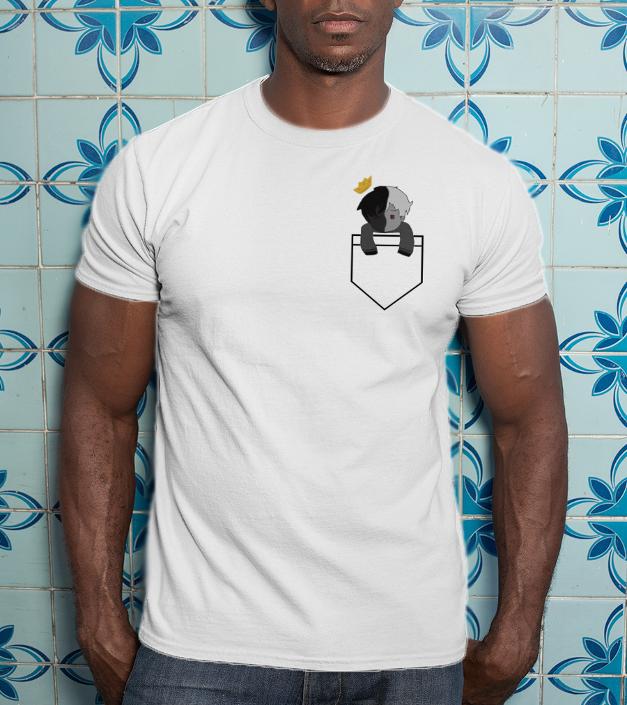 Ranboo Pocket Boi Crowned Character Above Pocket T-Shirt