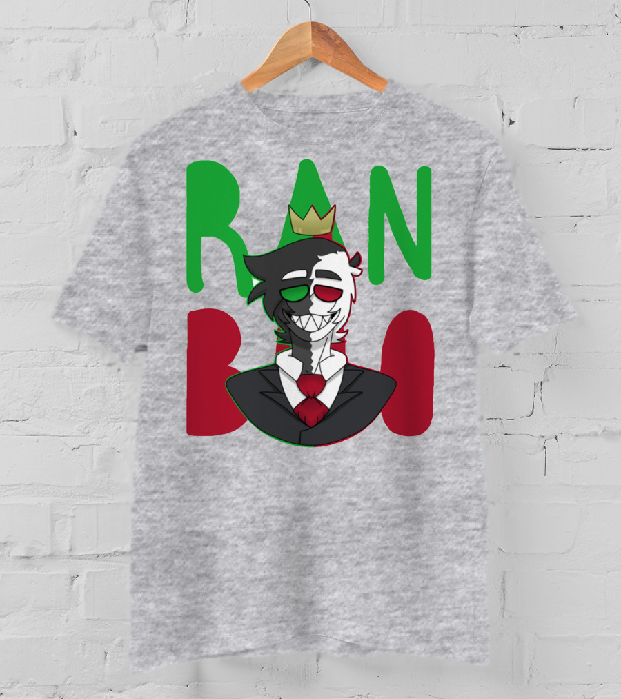 Ranboo Crowned Character In Red Green Black Color Scheme T-Shirt