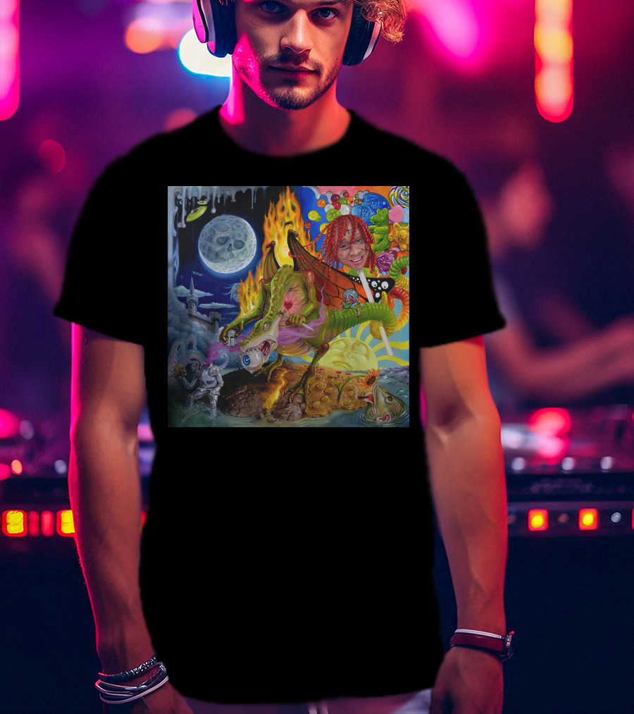 Trippie Redd Love Scars Cosmic Adventure With Dragon And Astronaut T-Shirt