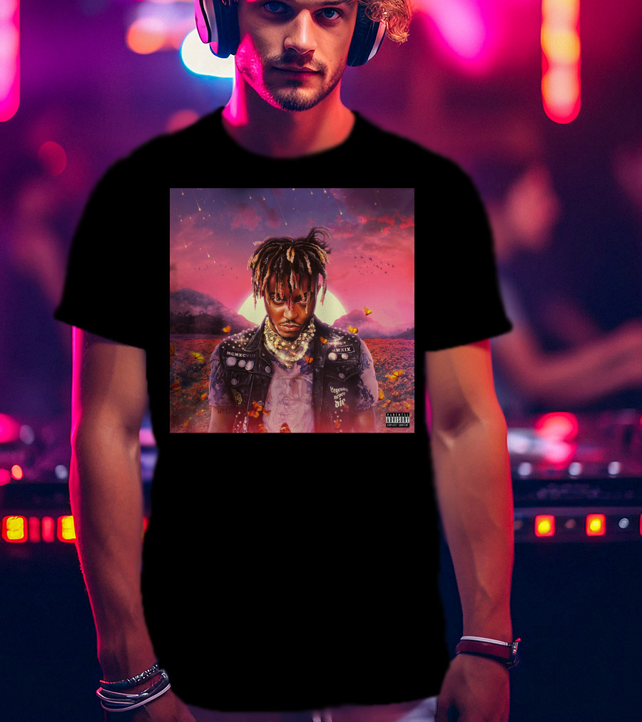 Juice Wrld Legends Never Die Album Cover Parental Advisory T-Shirt