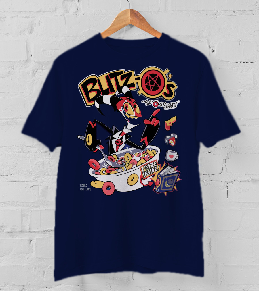 Blitzo's The O Is Silent Prize Inside Cereal Hazbin Hotel Store T-Shirt