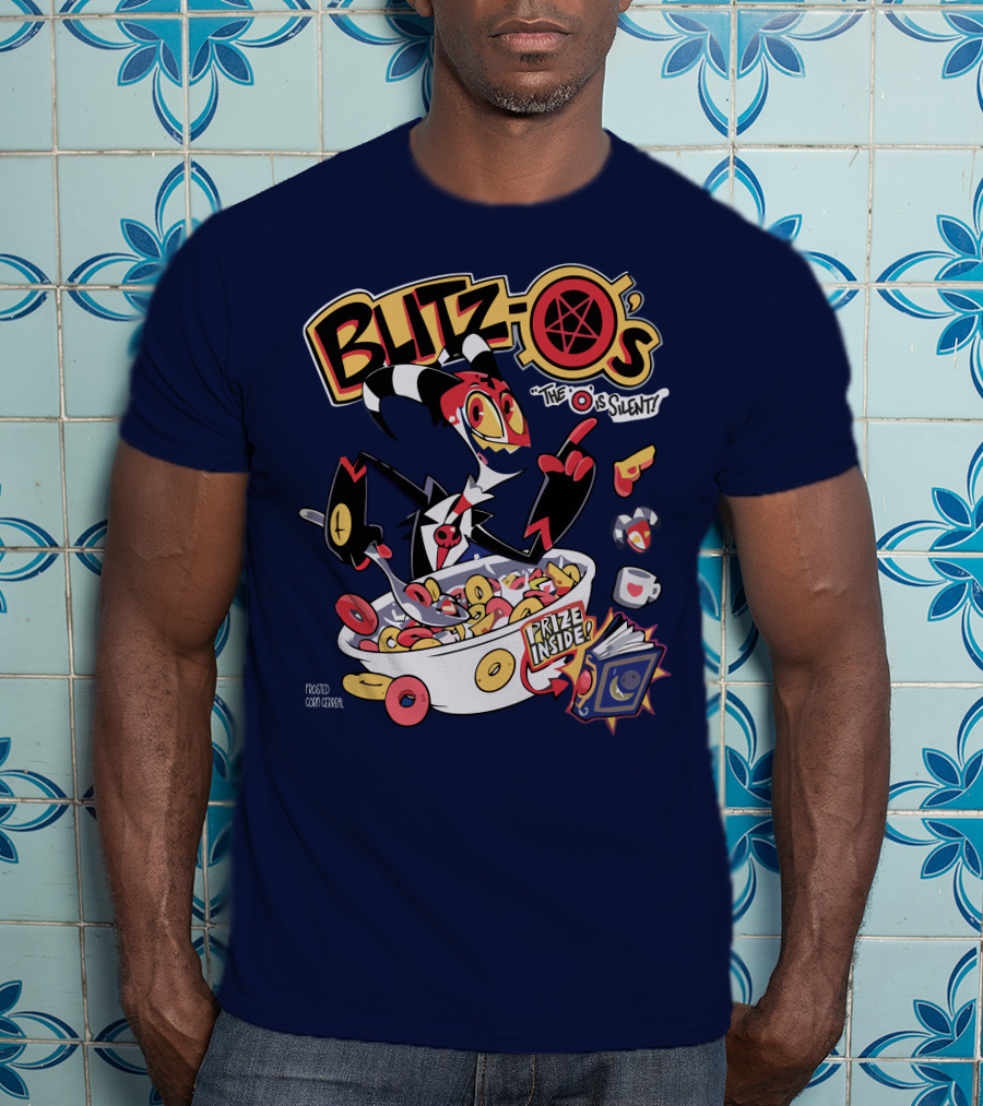 Blitzo's The O Is Silent Prize Inside Cereal Hazbin Hotel Store T-Shirt