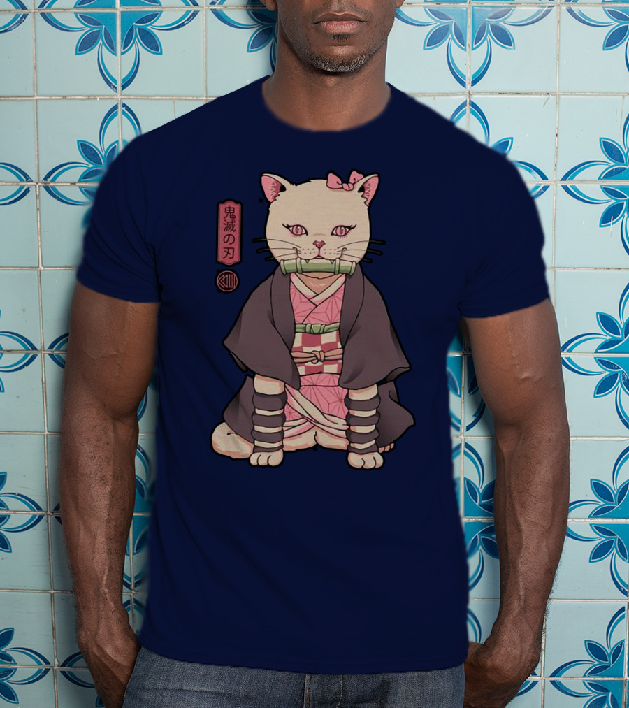 Stolas Store Nezuko Cat Demon Slayer T-Shirt
