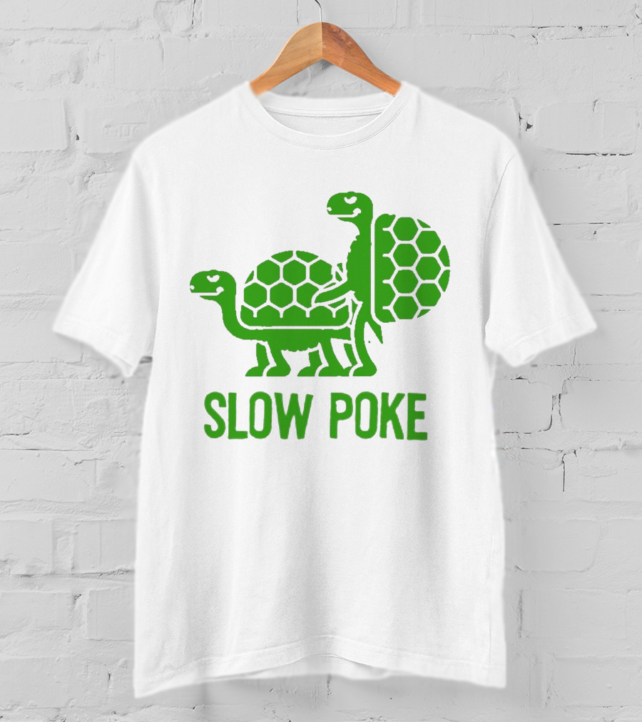 Slow Poke Turtles Hexagonal Pattern Fun T-Shirt