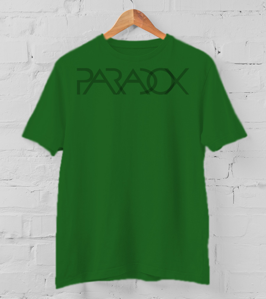 PARADOX Overlapping Letters Green T-Shirt