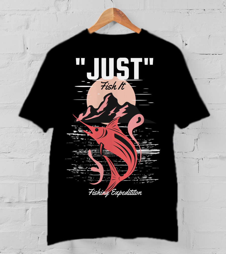 Just Fish It Fishing Expedition Moonlit Marlin Adventure T-Shirt