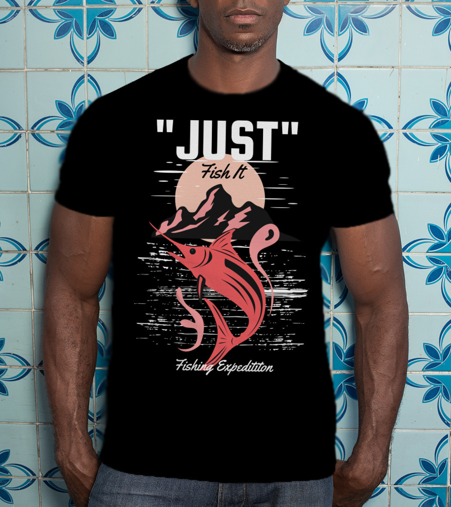 Just Fish It Fishing Expedition Moonlit Marlin Adventure T-Shirt