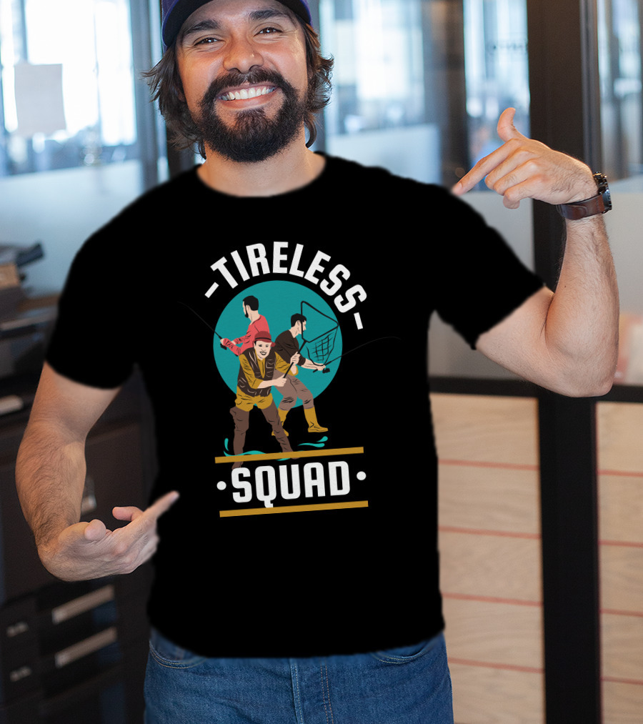Tireless Fishing Enthusiasts With Nets And Rods T-Shirt