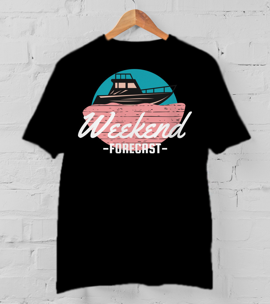 Weekend Forecast Boat On Water T-Shirt