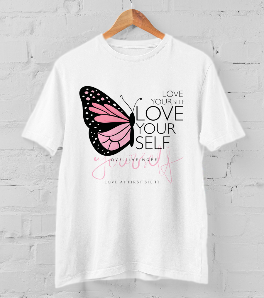 LOVE YOURSELF LOVE YOUR SELF Love Live Hope LOVE AT FIRST SIGHT T-Shirt