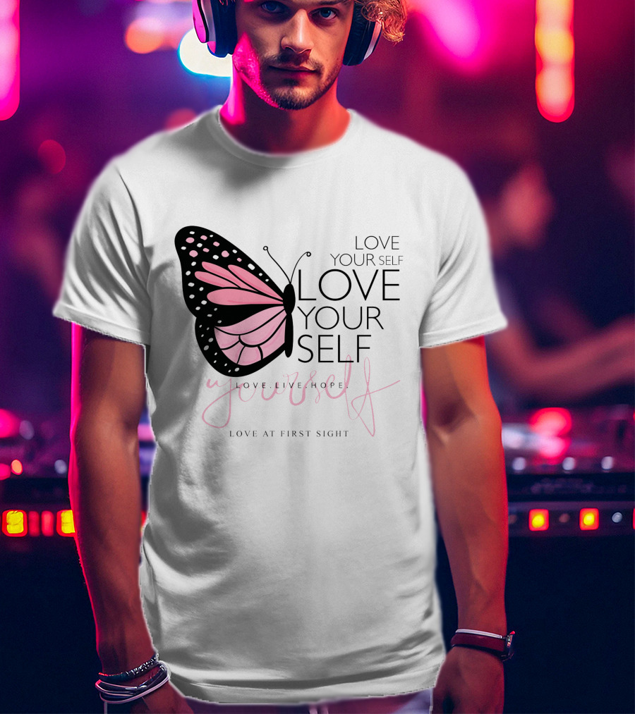 LOVE YOURSELF LOVE YOUR SELF Love Live Hope LOVE AT FIRST SIGHT T-Shirt