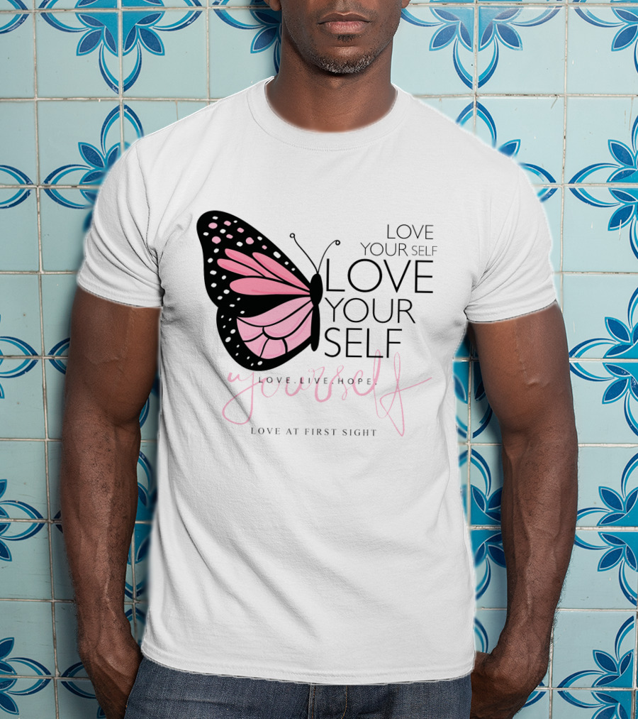 LOVE YOURSELF LOVE YOUR SELF Love Live Hope LOVE AT FIRST SIGHT T-Shirt