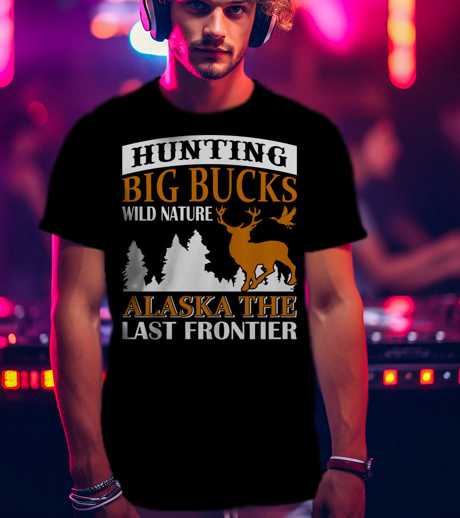 Hunting Big Bucks Wild Nature Alaska The Last Frontier T-Shirt