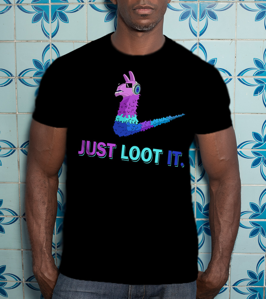 Just Loot It Llama Icon T-Shirt