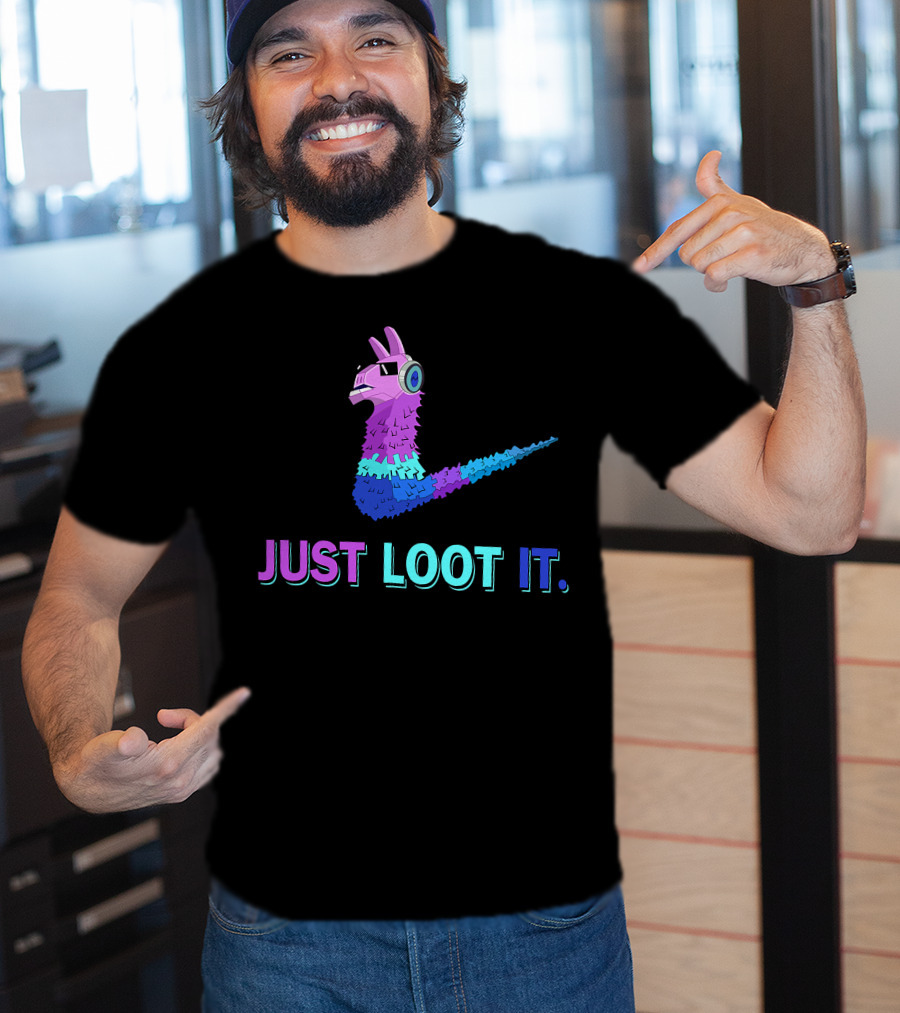 Just Loot It Llama Icon T-Shirt