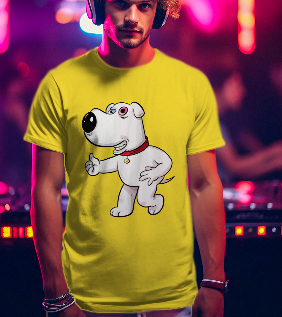 Brian Griffin Psychedelic Style Family Guy Character T-Shirt