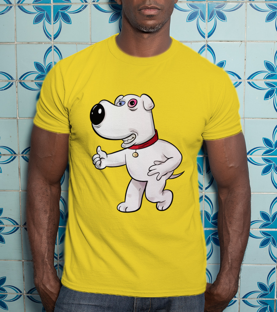Brian Griffin Psychedelic Style Family Guy Character T-Shirt