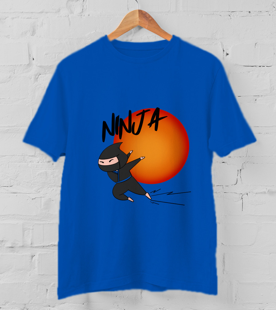Ninja Anime Sunset Scene T-Shirt