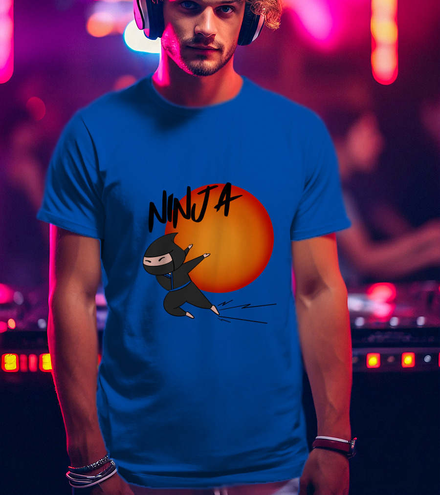 Ninja Anime Sunset Scene T-Shirt