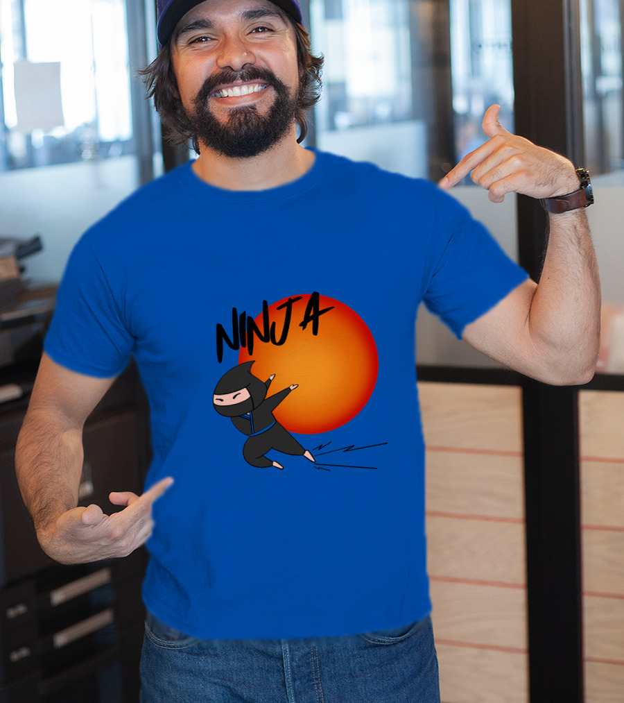 Ninja Anime Sunset Scene T-Shirt