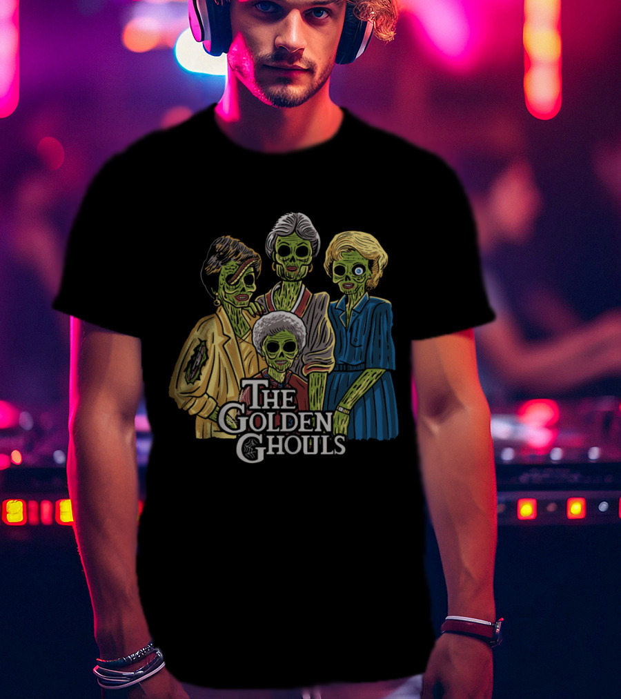The Golden Ghouls Zombie Parody Featuring Iconic Quartet T-Shirt