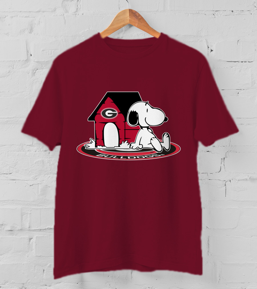 Snoopy Bulldogs Georgia Football Fan Now And Forever T-Shirt