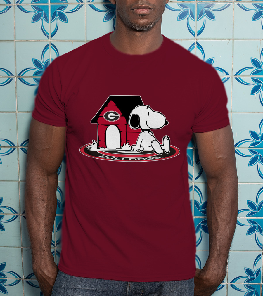 Snoopy Bulldogs Georgia Football Fan Now And Forever T-Shirt