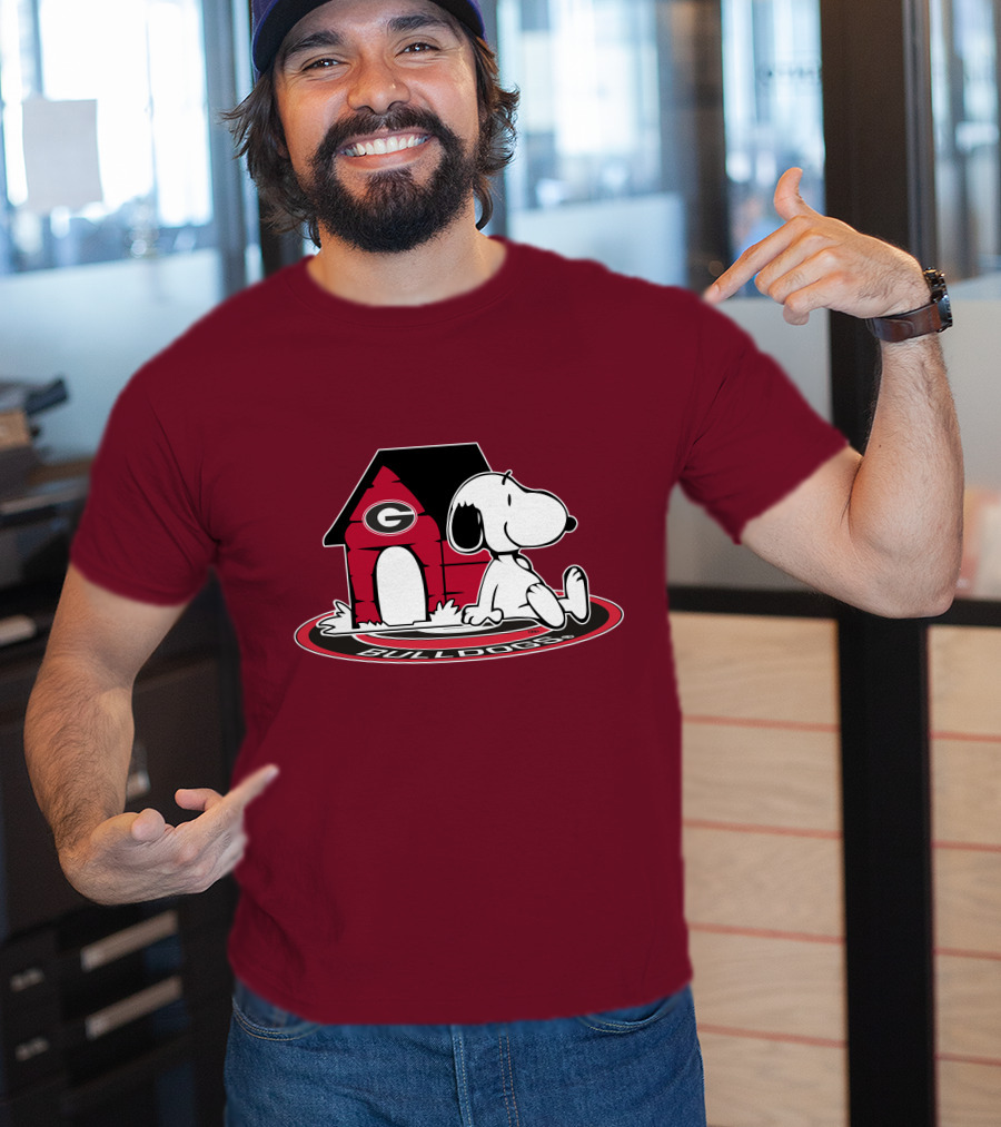 Snoopy Bulldogs Georgia Football Fan Now And Forever T-Shirt