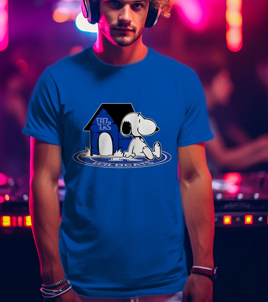 Kentucky Wildcats Snoopy Basketball Fan Now And Forever T-Shirt