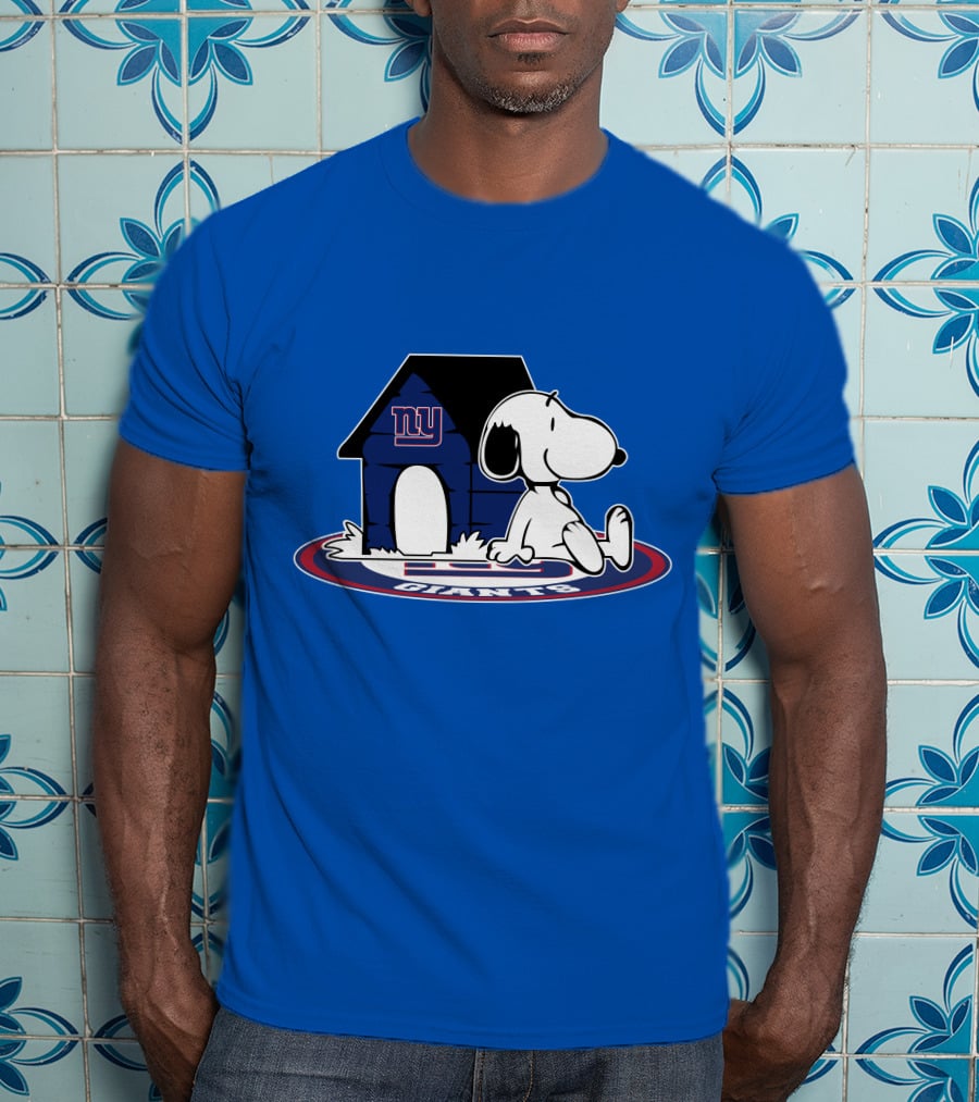 Snoopy New York Giants Football Fan Now And Forever T-Shirt
