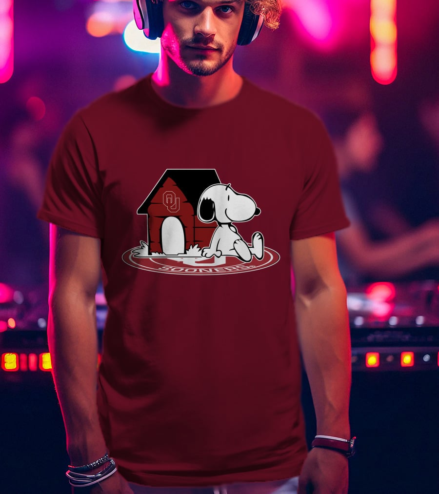 Snoopy Oklahoma Sooners Football Fan Now And Forever T-Shirt