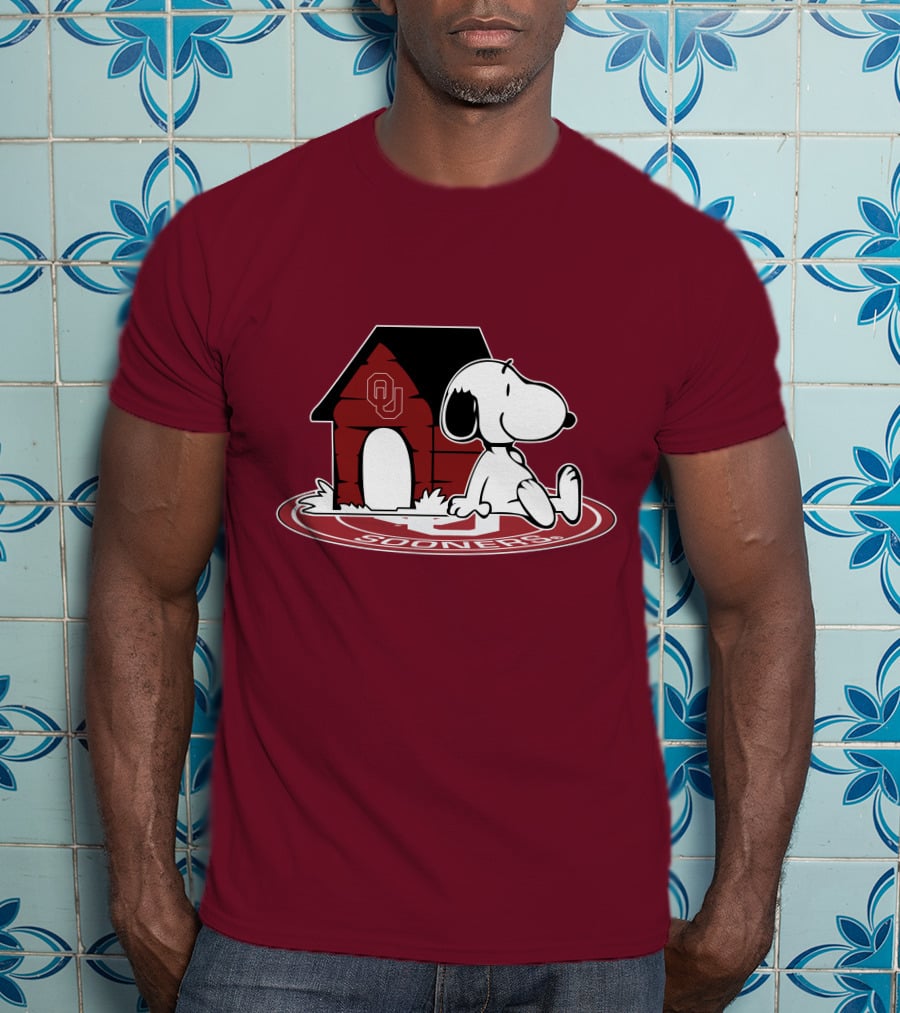 Snoopy Oklahoma Sooners Football Fan Now And Forever T-Shirt
