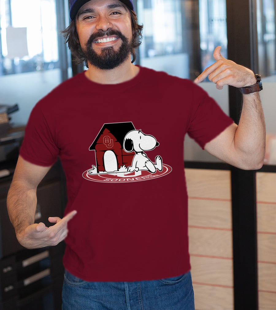 Snoopy Oklahoma Sooners Football Fan Now And Forever T-Shirt